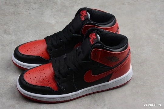 Kids High Retro 1 Kid OG Air 001 555088 Jordan Banned 001  555088 Bred  Red Black 1020